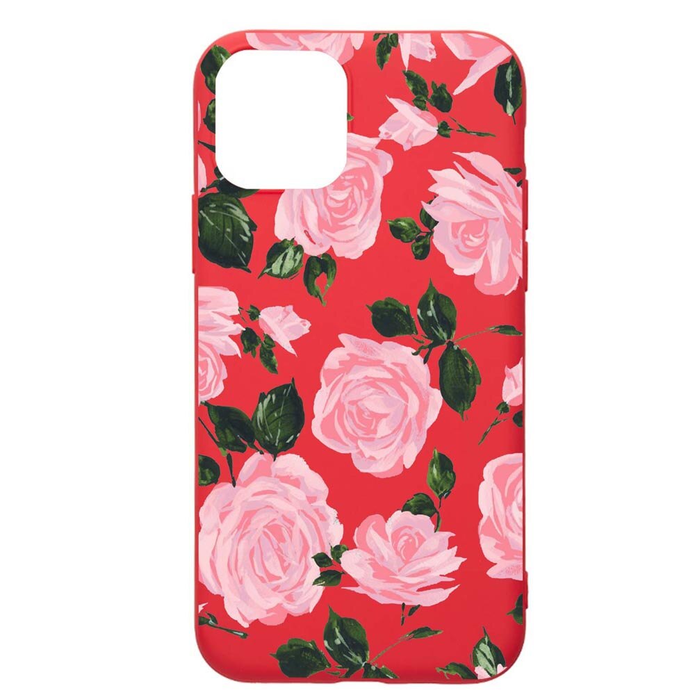 Husa Apple iPhone 11 Pro, Rose - Pastel colors, rezistenta la uzura, anti-alunecare, din silicon Premium, Red, R514
