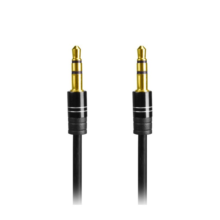 Cablu audio Avantree jack stereo 3,5mm tata-tata, 1.2m, contacte aurite, universal