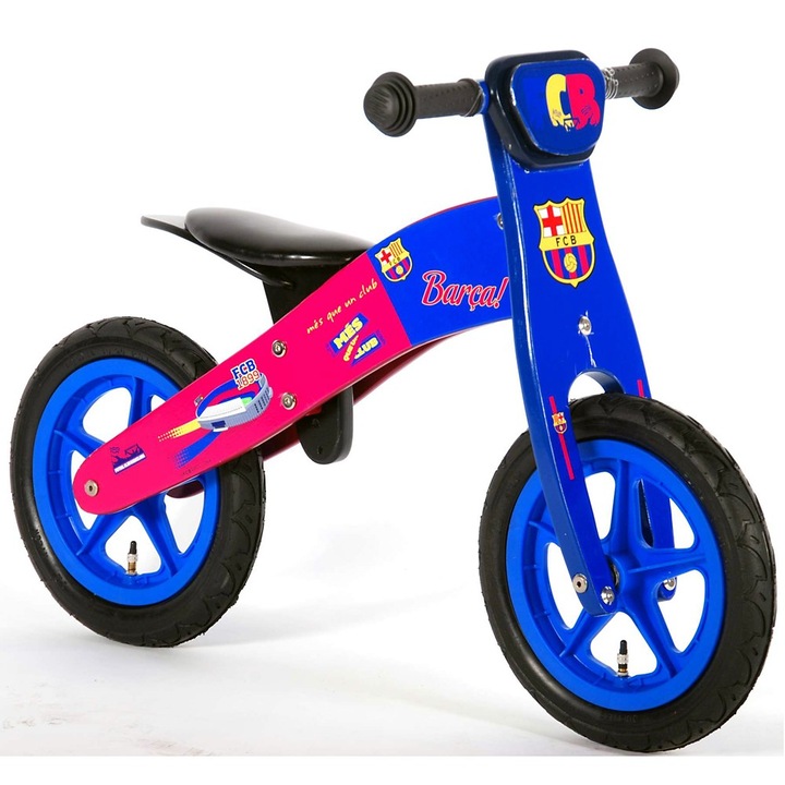 Дървено детско колело за баланс E & L cycles, ФК Барселона, 12 инча