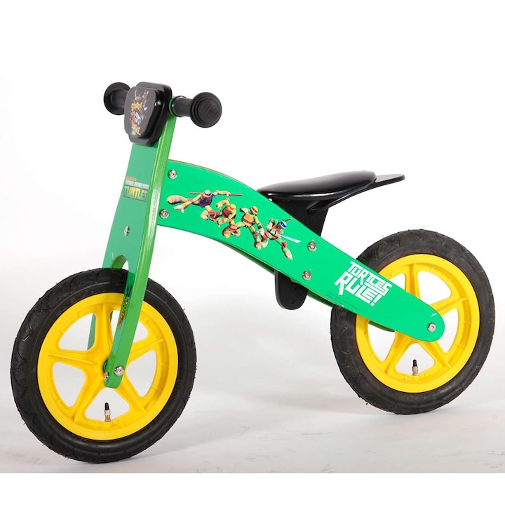 Дървено детско колело за баланс E & L cycles,Костенурките нинджа, 12 инча