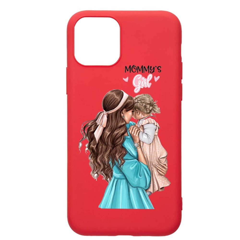 Husa Apple iPhone 12 Pro Max, Super Mama, rezistenta la uzura, anti-alunecare, din silicon Premium, Red, R555