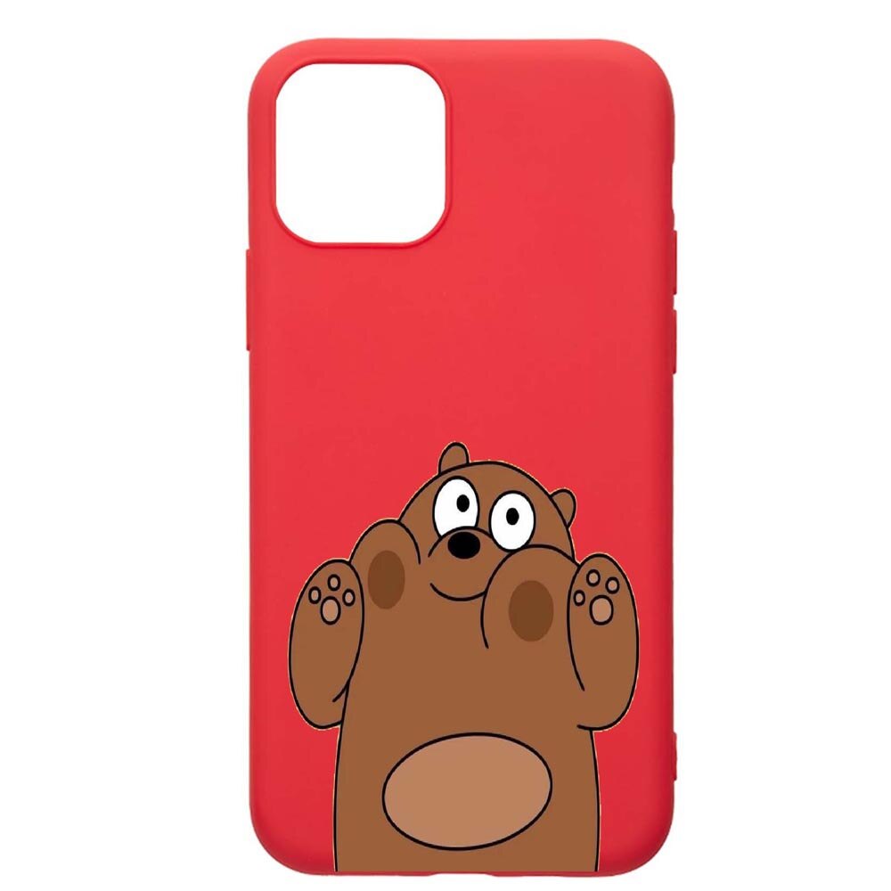 Husa Apple iPhone 12 Max, We Bare Bears, rezistenta la uzura, anti-alunecare, din silicon Premium, Red, R589