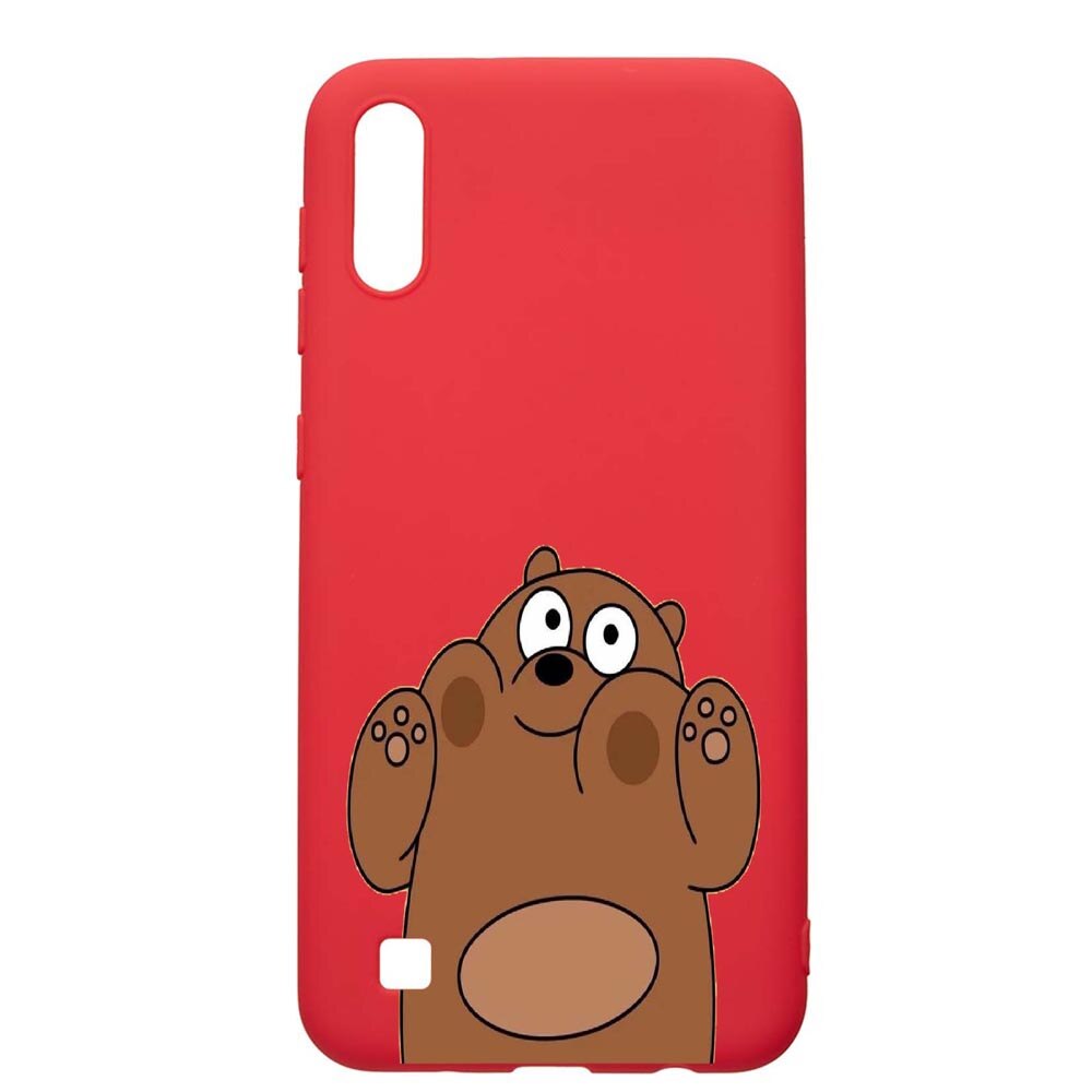 Husa Samsung Galaxy M10, We Bare Bears, rezistenta la uzura, anti-alunecare, din silicon Premium, Red, R589