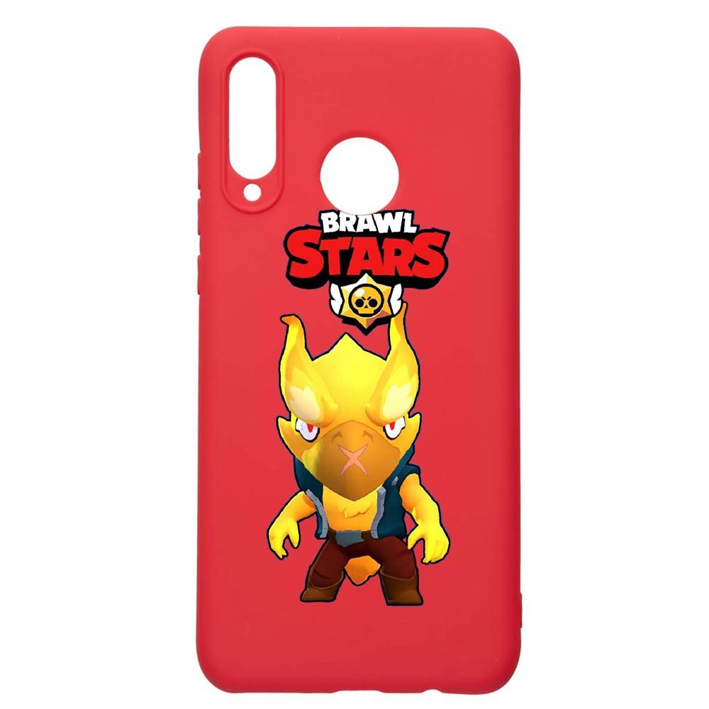 Husa Huawei P30 Lite, Brawl Stars - Phoenix Crow, rezistenta la uzura, anti-alunecare, din silicon Premium, Red, R645