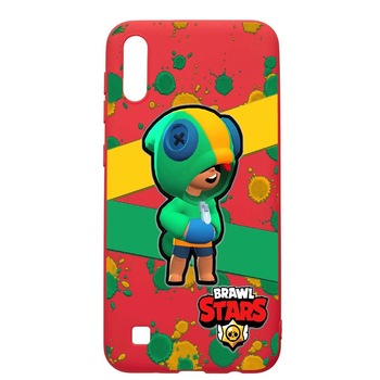 Husa Samsung Galaxy A10, Brawl Stars Leon, rezistenta la uzura, anti-alunecare, din silicon Premium, Red, R647 Husa Samsung Galaxy A10, Brawl Stars Leon, rezistenta la uzura, anti-alunecare, din silicon Premium, Red, R647