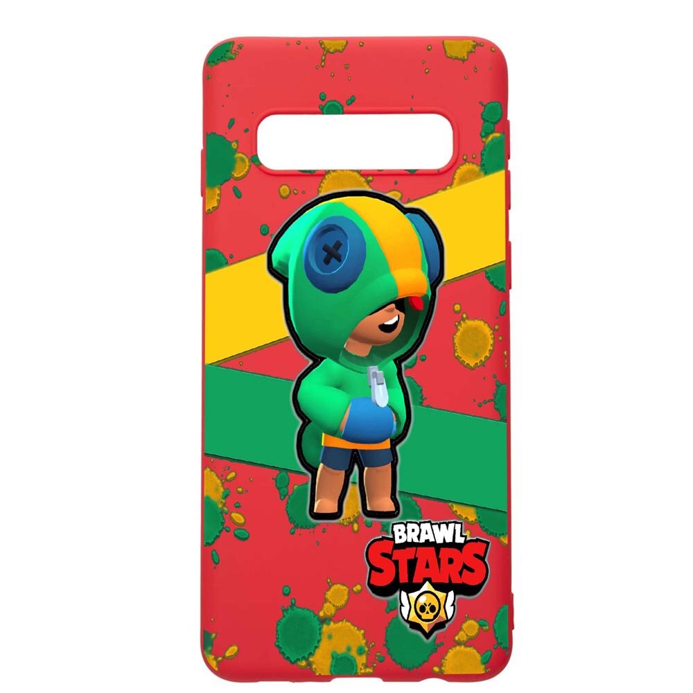 Husa Samsung Galaxy S10 Plus, Brawl Stars Leon, rezistenta la uzura, anti-alunecare, din silicon Premium, Red, R647