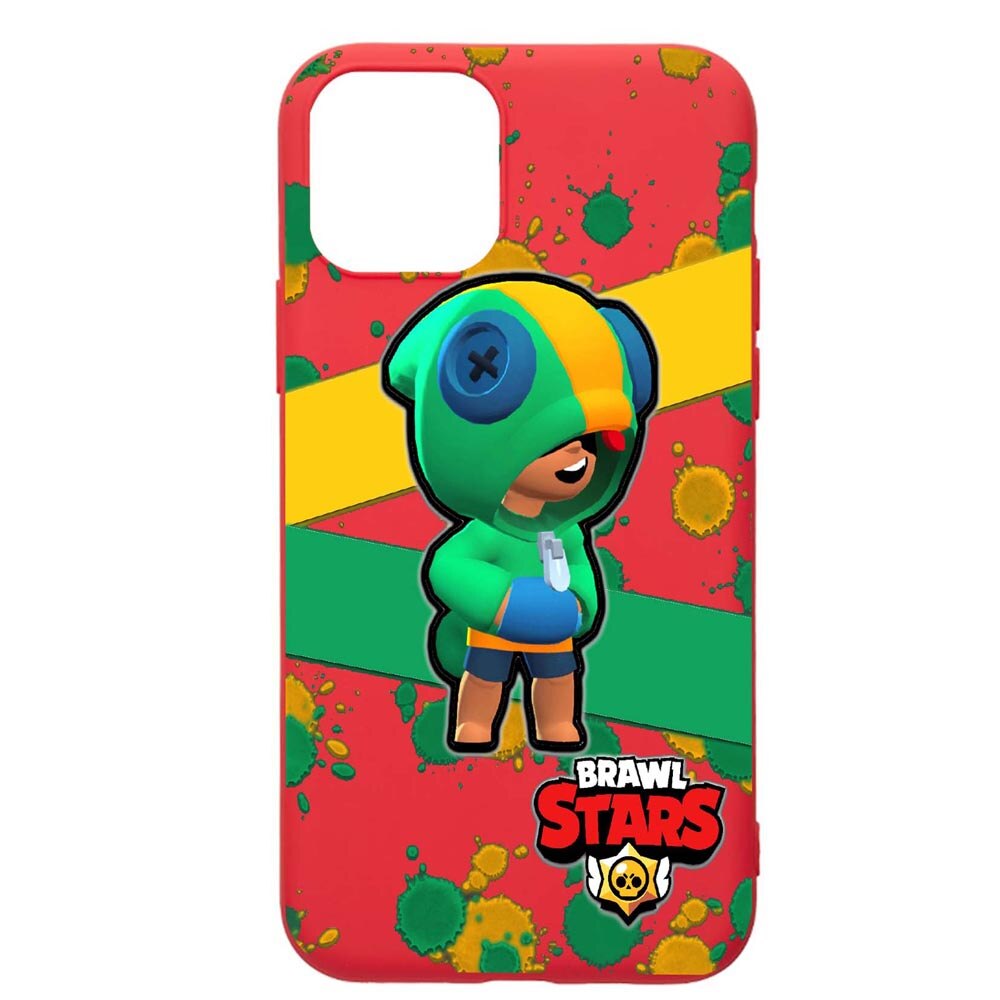 Husa Apple iPhone 12 Mini, Brawl Stars Leon, rezistenta la uzura, anti-alunecare, din silicon Premium, Red, R647