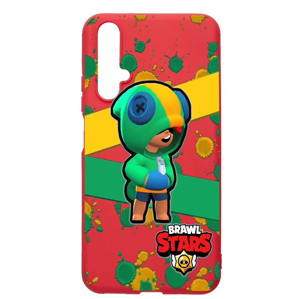 Husa Huawei Nova 5T, Brawl Stars Leon, rezistenta la uzura, anti-alunecare, din silicon Premium, Red, R647