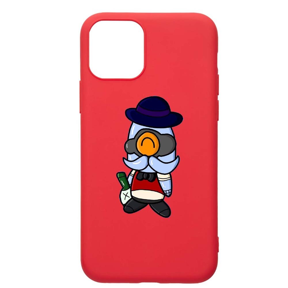 Husa Apple iPhone 12 Mini, Brawl Stars, rezistenta la uzura, anti-alunecare, din silicon Premium, Red, R649