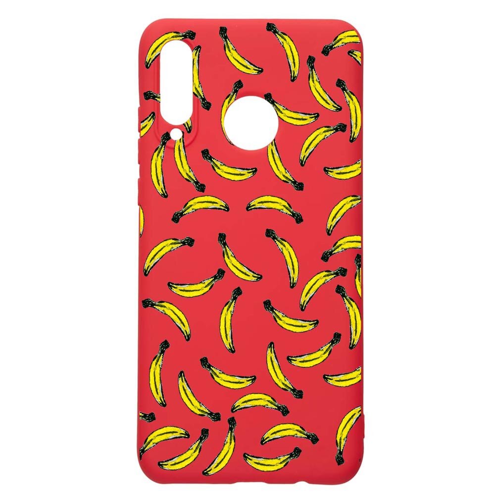 Husa Huawei P30 Lite, Bananas, rezistenta la uzura, anti-alunecare, din silicon Premium, Red, R664