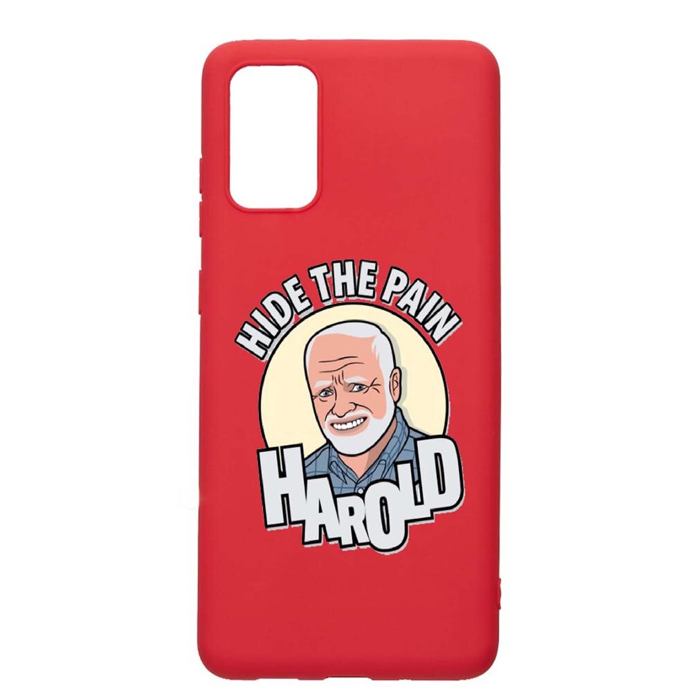 Husa Samsung Galaxy S20 Plus, Meme - Harold, rezistenta la uzura, anti-alunecare, din silicon Premium, Red, R662