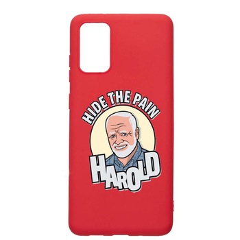 Husa Samsung Galaxy S20 Plus, Meme - Harold, rezistenta la uzura, anti-alunecare, din silicon Premium, Red, R662 Husa Samsung Galaxy S20 Plus, Meme - Harold, rezistenta la uzura, anti-alunecare, din silicon Premium, Red, R662