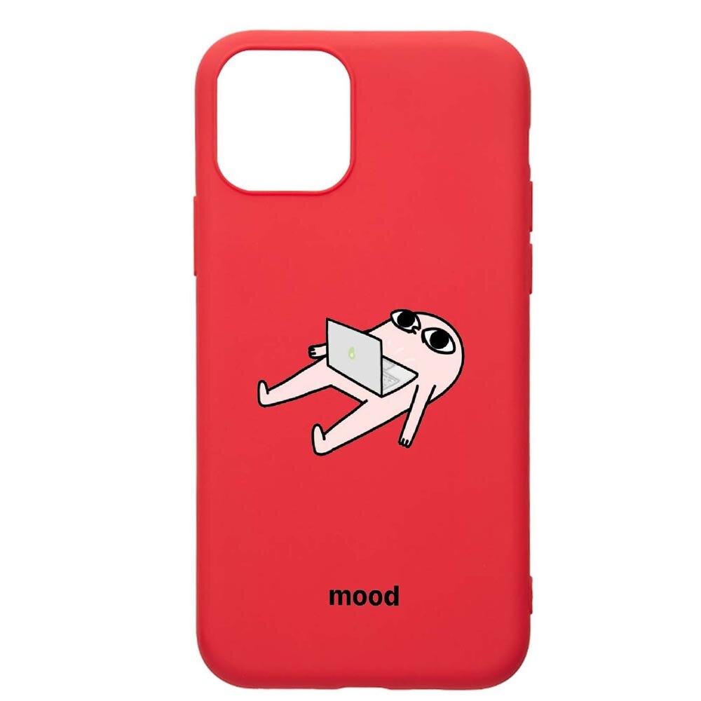 Husa Apple iPhone 12 Pro Max, Meme, rezistenta la uzura, anti-alunecare, din silicon Premium, Red, R659