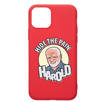 Husa Apple iPhone 11 Pro, Meme - Harold, rezistenta la uzura, anti-alunecare, din silicon Premium, Red, R662 Husa Apple iPhone 11 Pro, Meme - Harold, rezistenta la uzura, anti-alunecare, din silicon Premium, Red, R662