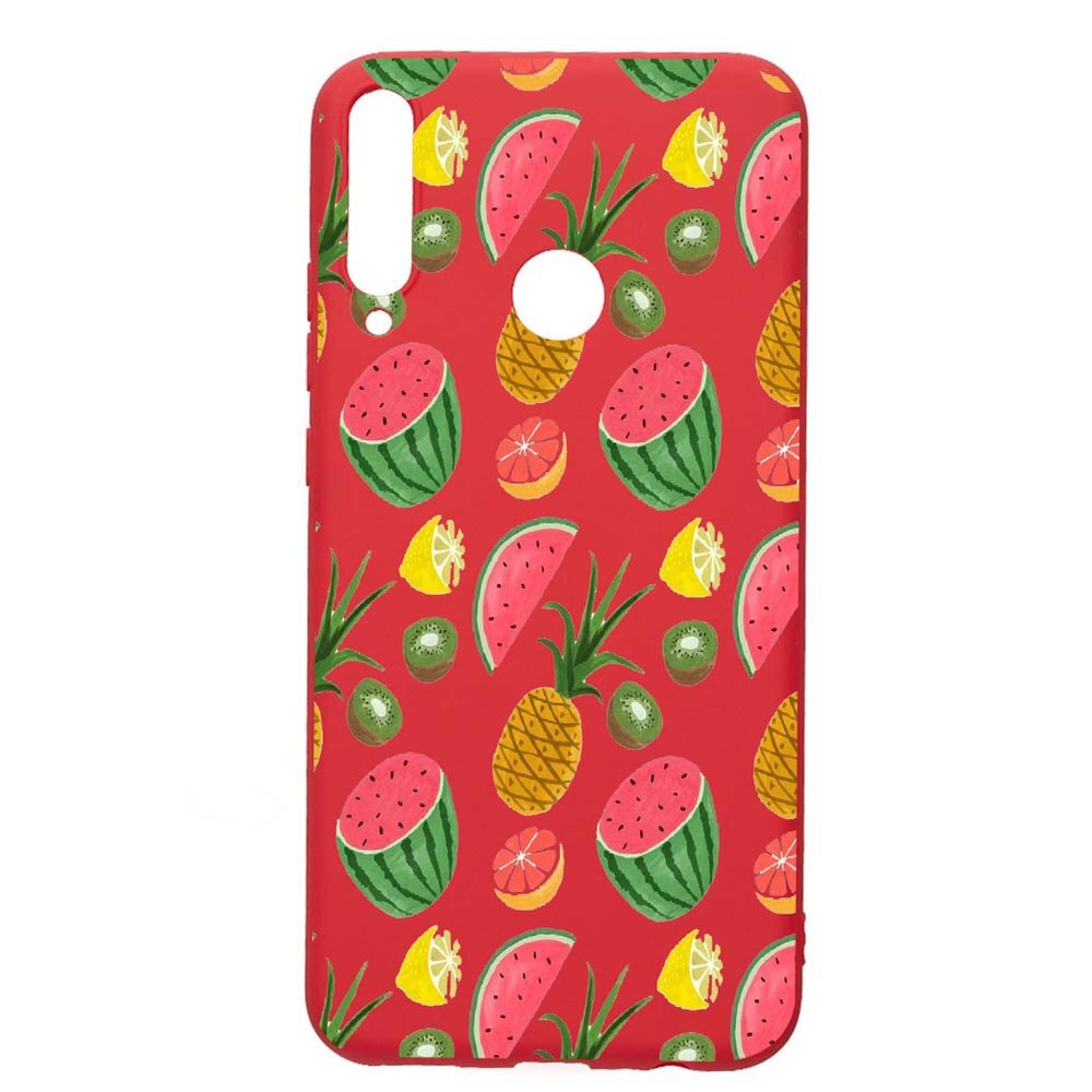 Husa Huawei P40 Lite E, Ananas, rezistenta la uzura, anti-alunecare, din silicon Premium, Red, R666