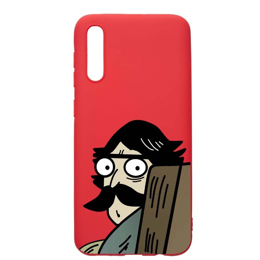 Husa Samsung Galaxy A50, Meme, rezistenta la uzura, anti-alunecare, din silicon Premium, Red, R653