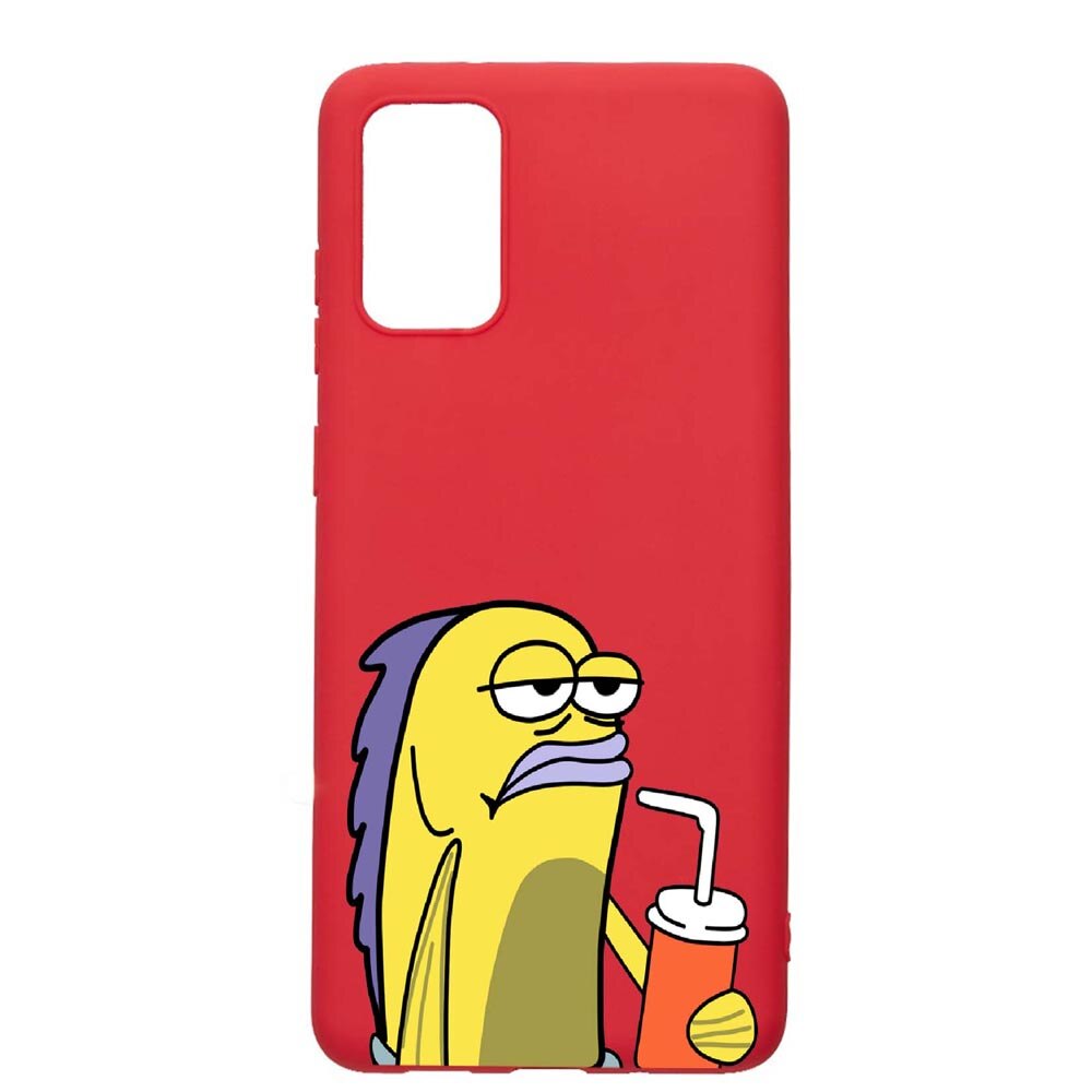 Husa Samsung Galaxy A71, Meme, rezistenta la uzura, anti-alunecare, din silicon Premium, Red, R652