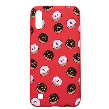 Husa Samsung Galaxy A10, Donuts, rezistenta la uzura, anti-alunecare, din silicon Premium, Red, R667 Husa Samsung Galaxy A10, Donuts, rezistenta la uzura, anti-alunecare, din silicon Premium, Red, R667