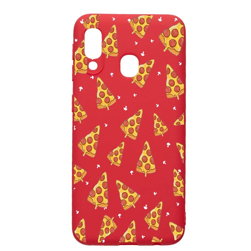 Husa Samsung Galaxy A20e, Pizza, rezistenta la uzura, anti-alunecare, din silicon Premium, Red, R665
