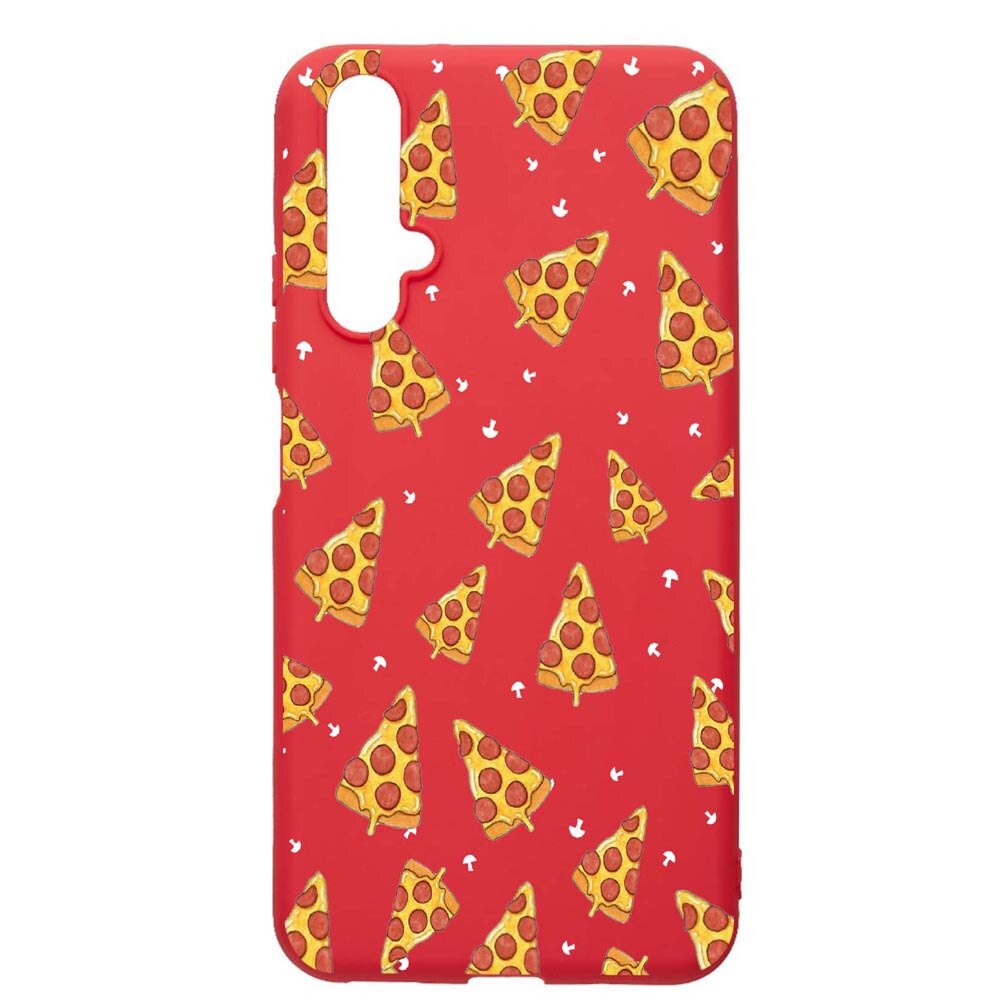 Husa Huawei Nova 5T, Pizza, rezistenta la uzura, anti-alunecare, din silicon Premium, Red, R665