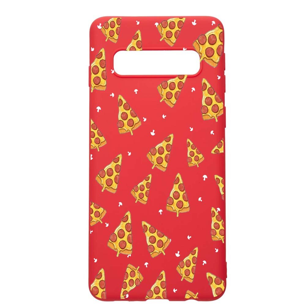 Husa Samsung Galaxy S10E, Pizza, rezistenta la uzura, anti-alunecare, din silicon Premium, Red, R665
