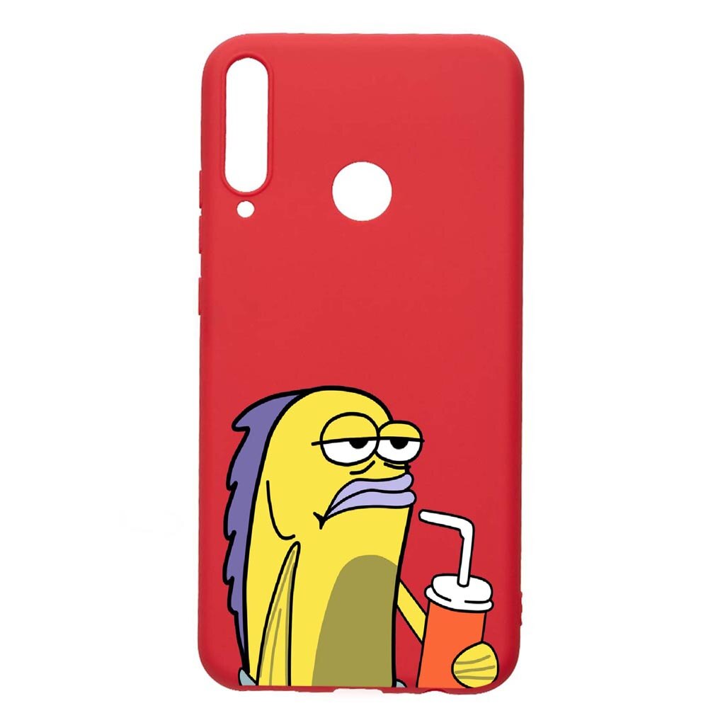 Husa Huawei P40 Lite E, Meme, rezistenta la uzura, anti-alunecare, din silicon Premium, Red, R652
