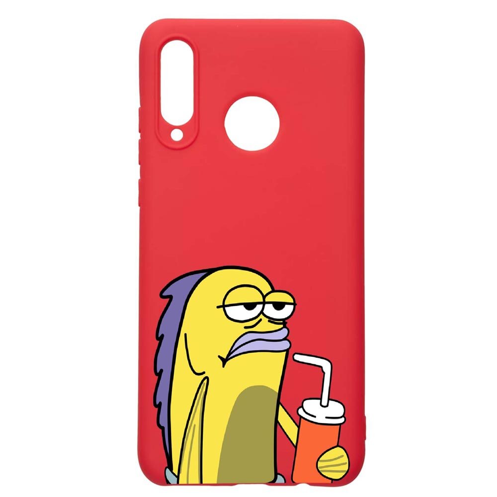 Husa Huawei P30 Lite, Meme, rezistenta la uzura, anti-alunecare, din silicon Premium, Red, R652