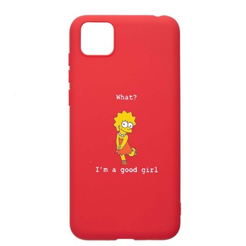 Husa Huawei Y5p, Lisa - Im a good girl, rezistenta la uzura, anti-alunecare, din silicon Premium, Red, R591 Husa Huawei Y5p, Lisa - Im a good girl, rezistenta la uzura, anti-alunecare, din silicon Premium, Red, R591