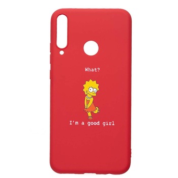 Husa Huawei P40 Lite E, Lisa - Im a good girl, rezistenta la uzura, anti-alunecare, din silicon Premium, Red, R591 Husa Huawei P40 Lite E, Lisa - Im a good girl, rezistenta la uzura, anti-alunecare, din silicon Premium, Red, R591