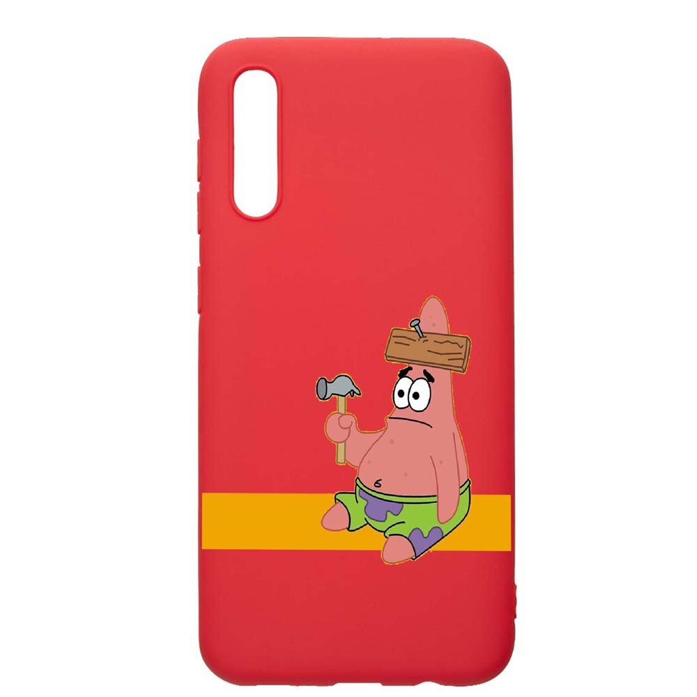 Husa Samsung Galaxy A30s, Spongebob - Patrick Star, rezistenta la uzura, anti-alunecare, din silicon Premium, Red, R595