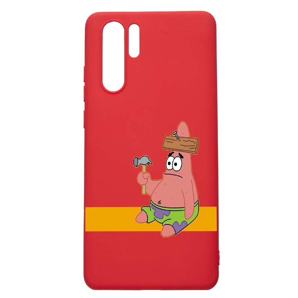 Husa Huawei P30 Pro, Spongebob - Patrick Star, rezistenta la uzura, anti-alunecare, din silicon Premium, Red, R595