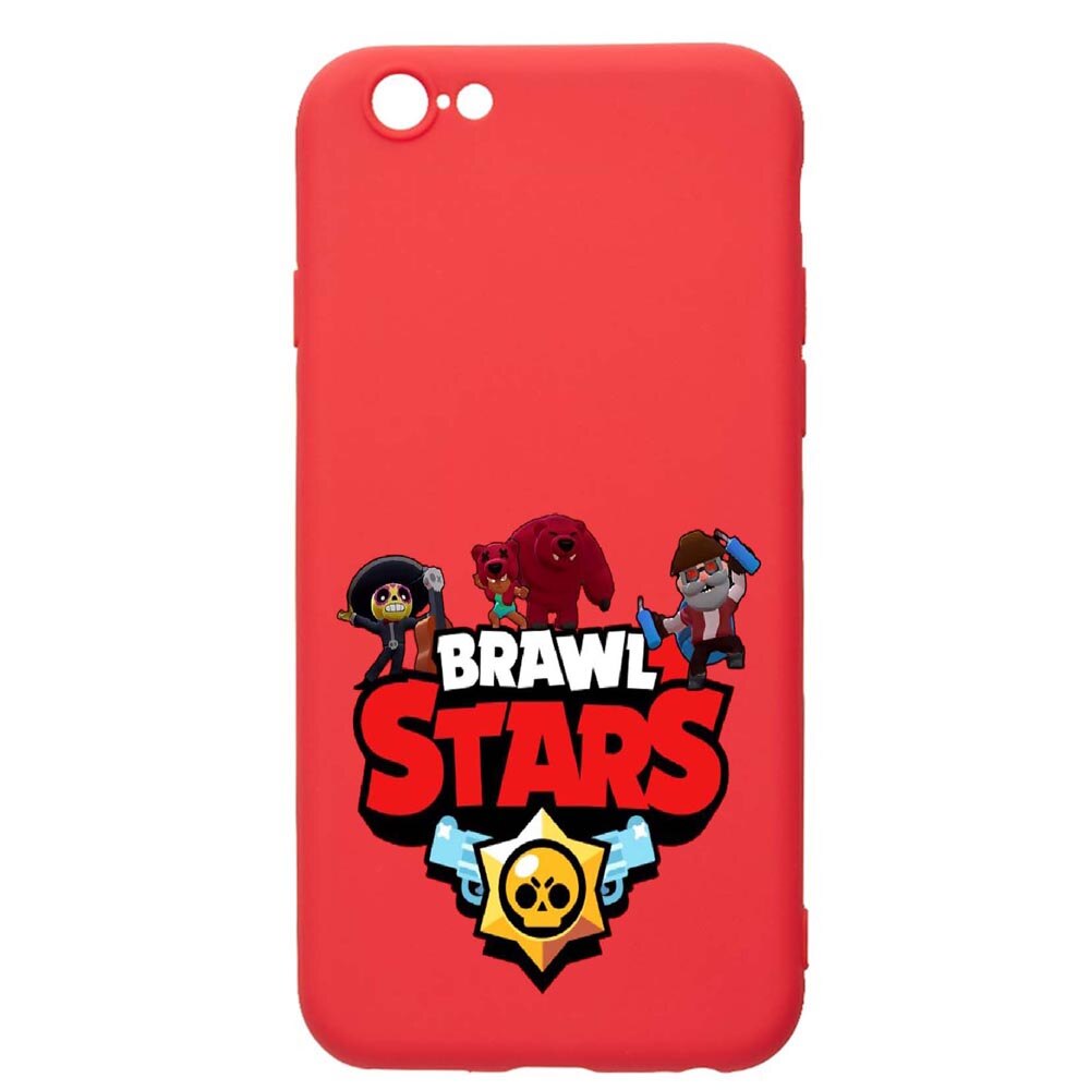 Husa Apple iPhone SE 2 / iPhone 8 / iPhone 7, Brawl Stars, rezistenta la uzura, anti-alunecare, din silicon Premium, Red, R651