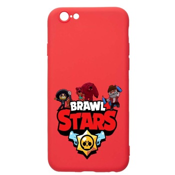 Husa Apple iPhone SE 2 / iPhone 8 / iPhone 7, Brawl Stars, rezistenta la uzura, anti-alunecare, din silicon Premium, Red, R651 Husa Apple iPhone SE 2 / iPhone 8 / iPhone 7, Brawl Stars, rezistenta la uzura, anti-alunecare, din silicon Premium, Red, R651