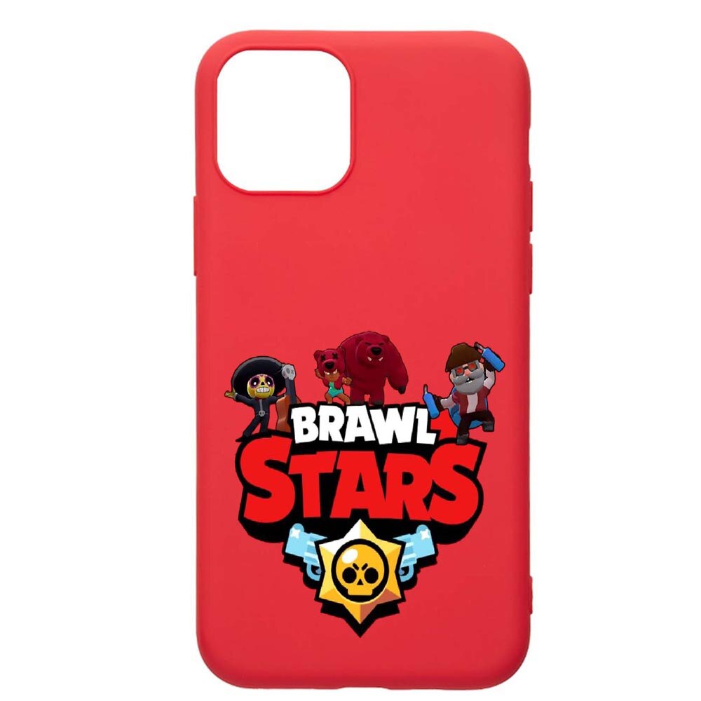 Husa Apple iPhone 12 Mini, Brawl Stars, rezistenta la uzura, anti-alunecare, din silicon Premium, Red, R651
