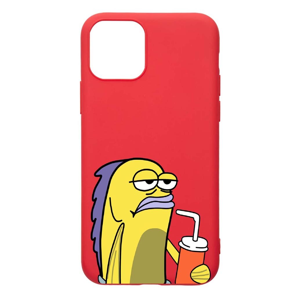 Husa Apple iPhone 12 Mini, Meme, rezistenta la uzura, anti-alunecare, din silicon Premium, Red, R652