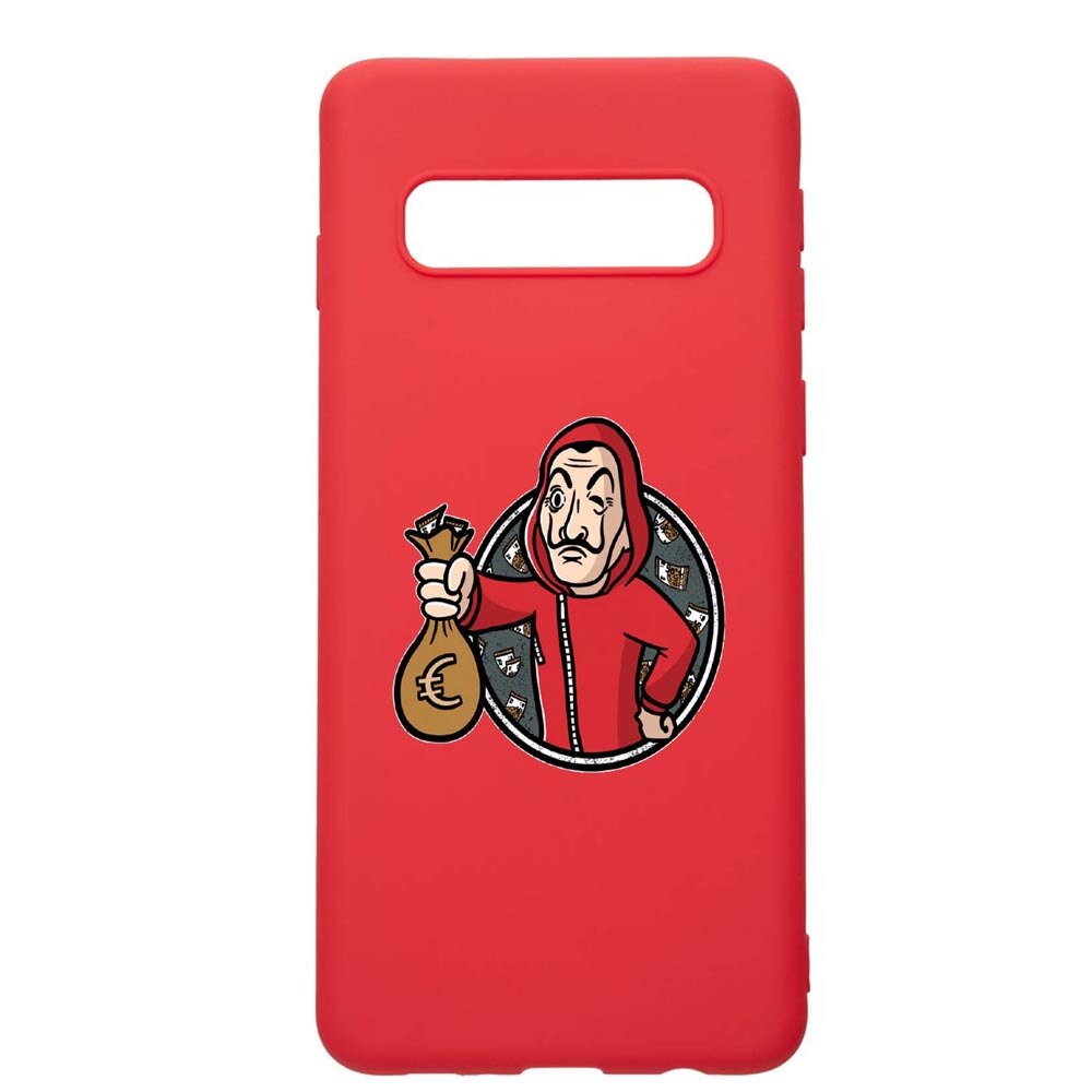 Husa Samsung Galaxy S10 Plus, La Casa De Papel, rezistenta la uzura, anti-alunecare, din silicon Premium, Red, R700