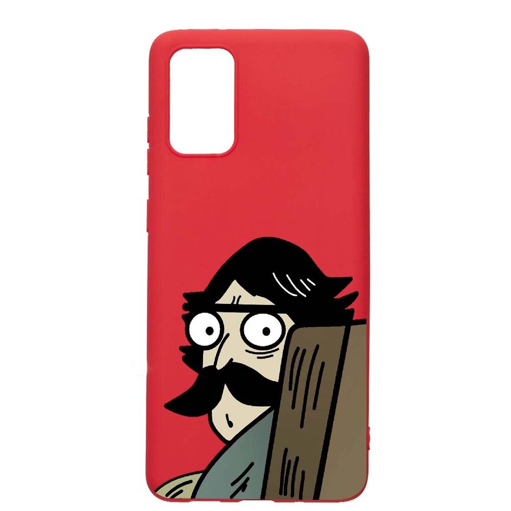 Husa Samsung Galaxy S20, Meme, rezistenta la uzura, anti-alunecare, din silicon Premium, Red, R653