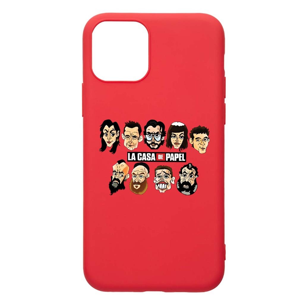Husa Apple iPhone 12 Mini, La Casa De Papel, rezistenta la uzura, anti-alunecare, din silicon Premium, Red, R713