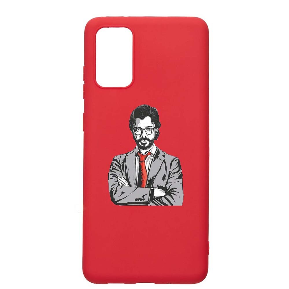 Husa Samsung Galaxy S20, La Casa De Papel - Profesor, rezistenta la uzura, anti-alunecare, din silicon Premium, Red, R712