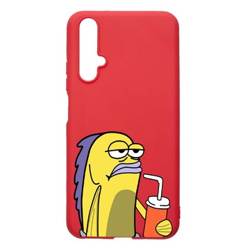 Husa Huawei Nova 5T, Meme, rezistenta la uzura, anti-alunecare, din silicon Premium, Red, R652 Husa Huawei Nova 5T, Meme, rezistenta la uzura, anti-alunecare, din silicon Premium, Red, R652