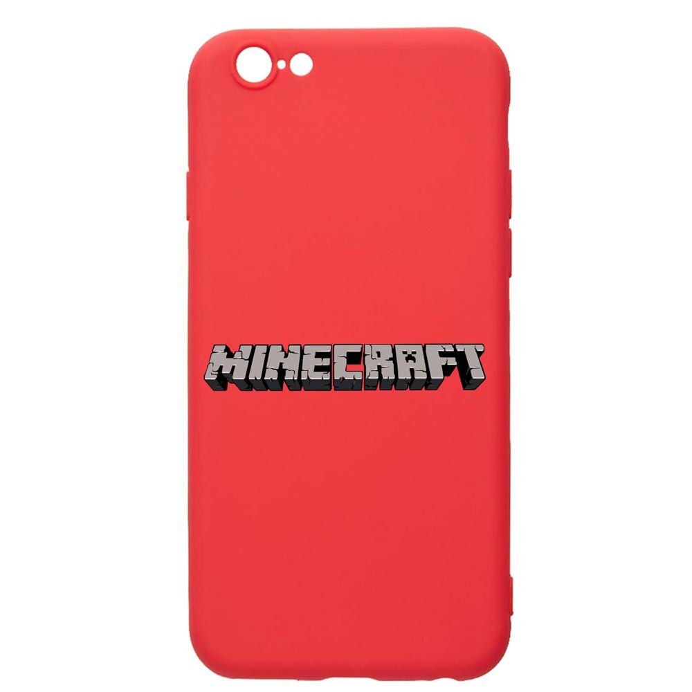 Husa Apple iPhone SE 2 / iPhone 8 / iPhone 7, Minecraft, rezistenta la uzura, anti-alunecare, din silicon Premium, Red, R729