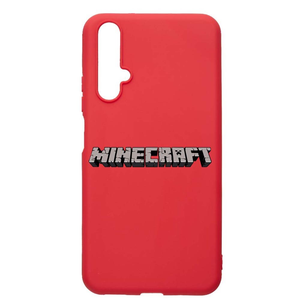Husa Huawei Nova 5T, Minecraft, rezistenta la uzura, anti-alunecare, din silicon Premium, Red, R729
