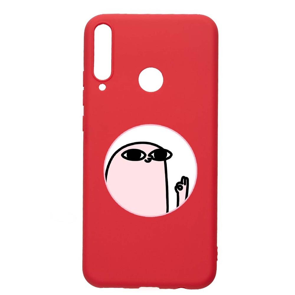 Husa Huawei P40 Lite E, Meme, rezistenta la uzura, anti-alunecare, din silicon Premium, Red, R658