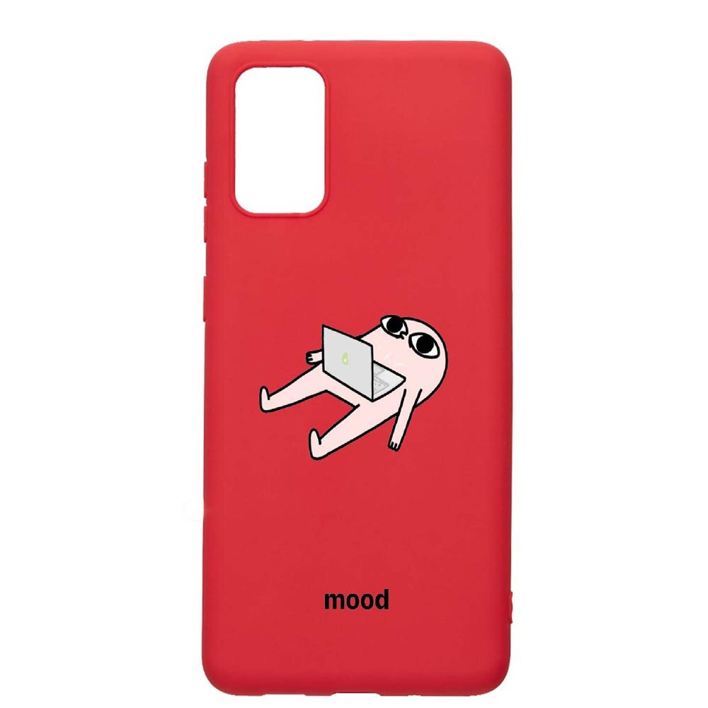 Husa Samsung Galaxy S20, Meme, rezistenta la uzura, anti-alunecare, din silicon Premium, Red, R659