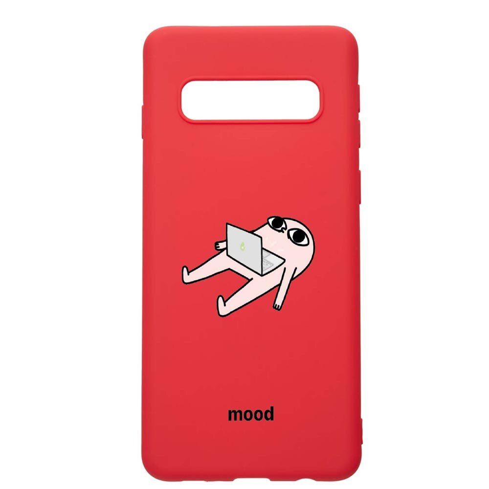 Husa Samsung Galaxy S10E, Meme, rezistenta la uzura, anti-alunecare, din silicon Premium, Red, R659