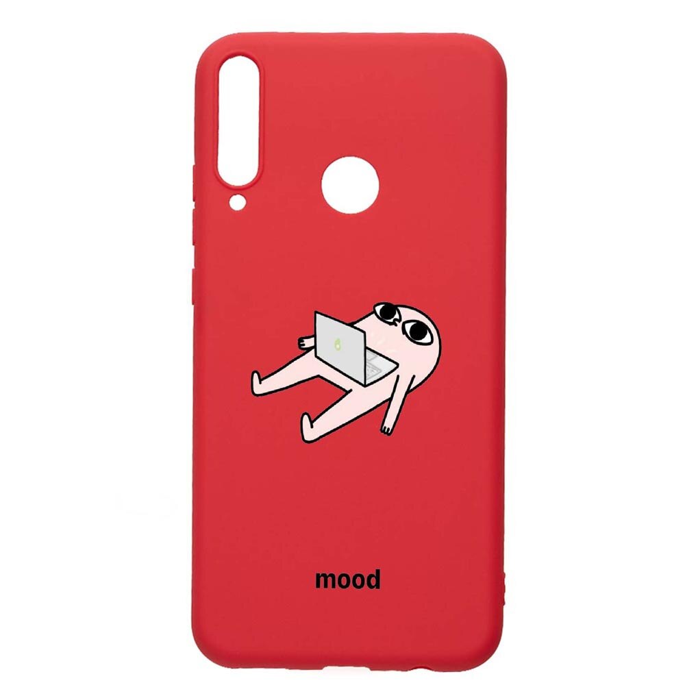 Husa Huawei Y7p, Meme, rezistenta la uzura, anti-alunecare, din silicon Premium, Red, R659