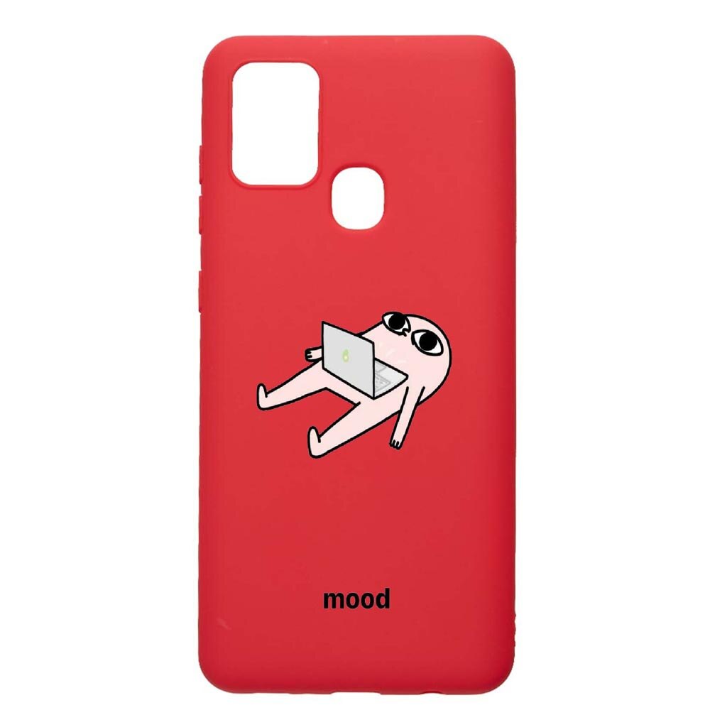 Husa Samsung Galaxy A21s, Meme, rezistenta la uzura, anti-alunecare, din silicon Premium, Red, R659