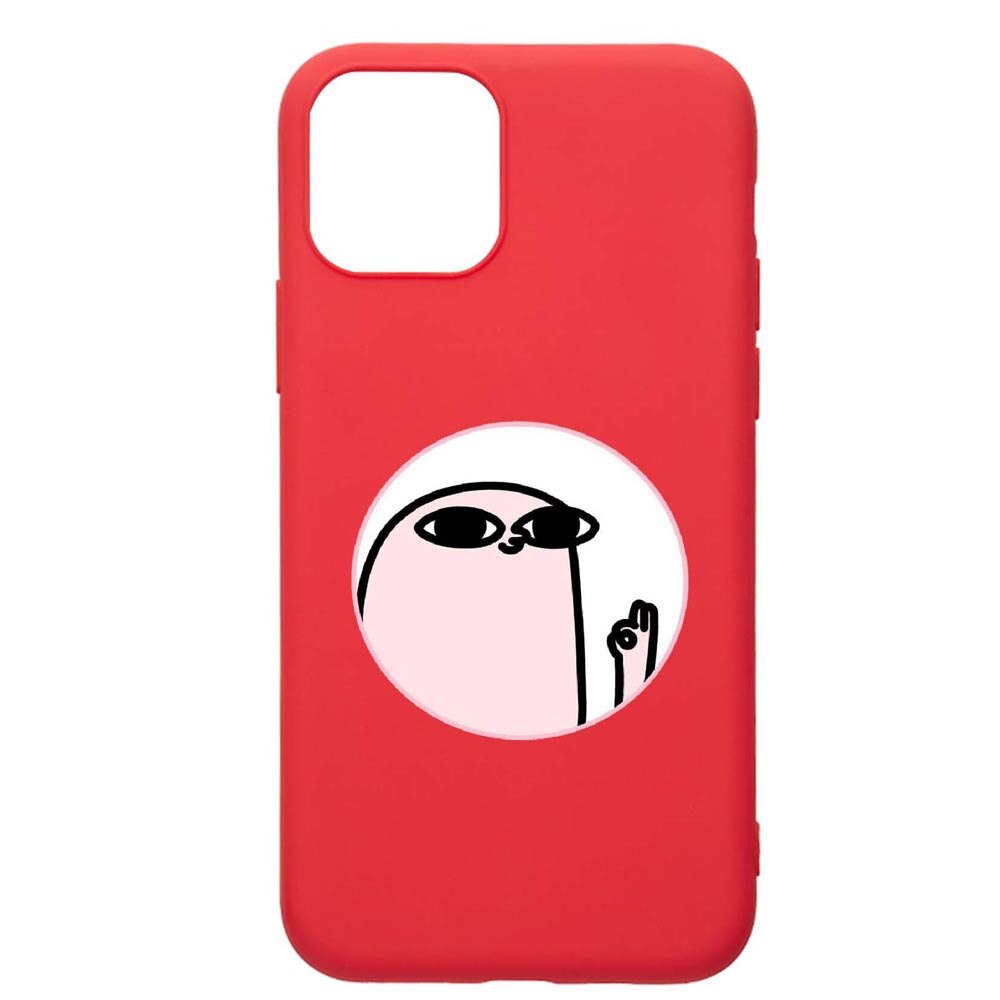 Husa Apple iPhone 12 Pro, Meme, rezistenta la uzura, anti-alunecare, din silicon Premium, Red, R658