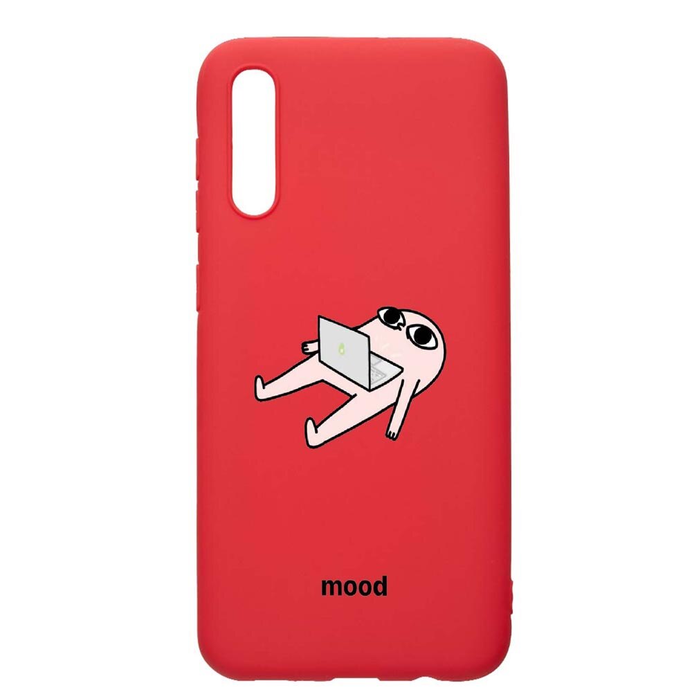 Husa Samsung Galaxy A50, Meme, rezistenta la uzura, anti-alunecare, din silicon Premium, Red, R659