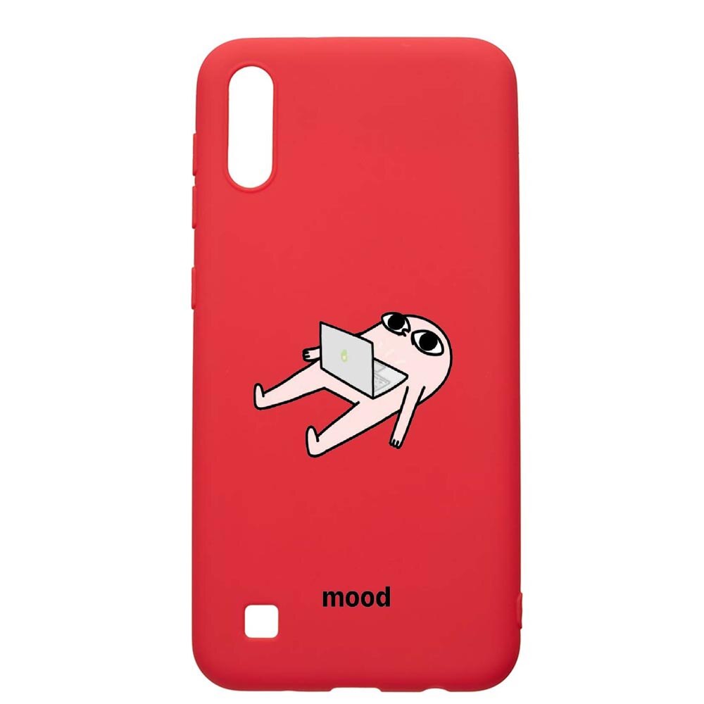 Husa Samsung Galaxy A10, Meme, rezistenta la uzura, anti-alunecare, din silicon Premium, Red, R659